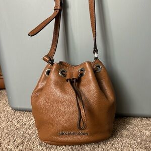 Michael Kors Jules Genuine Leather Drawstring Bag